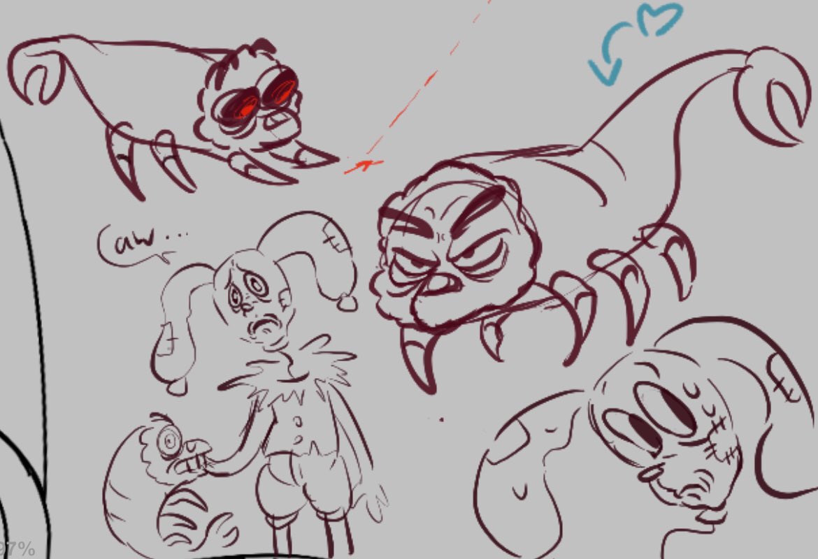 SnoozeRat's tweet image. Shrimpo creature and Looey 🎈🎈🎈🎈🎈🎈🎈🎈