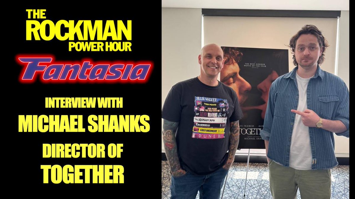 Did you see the body-horror movie #Together? Go see it! We spoke to writer &amp; director Michael Shanks in town for <a href="/FantasiaFest/">Fantasia International Film Festival</a> : youtu.be/dLpsWwjf_2s

#bodyhorror #therockmanpowerhour #horror