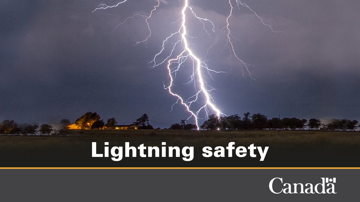 During a thunderstorm, be careful around lightning. It’s a million times more powerful than household electrical current. Remember, when the thunder roars, go indoors. For more, check out: getprepared.gc.ca/cnt/hzd/thndrs…