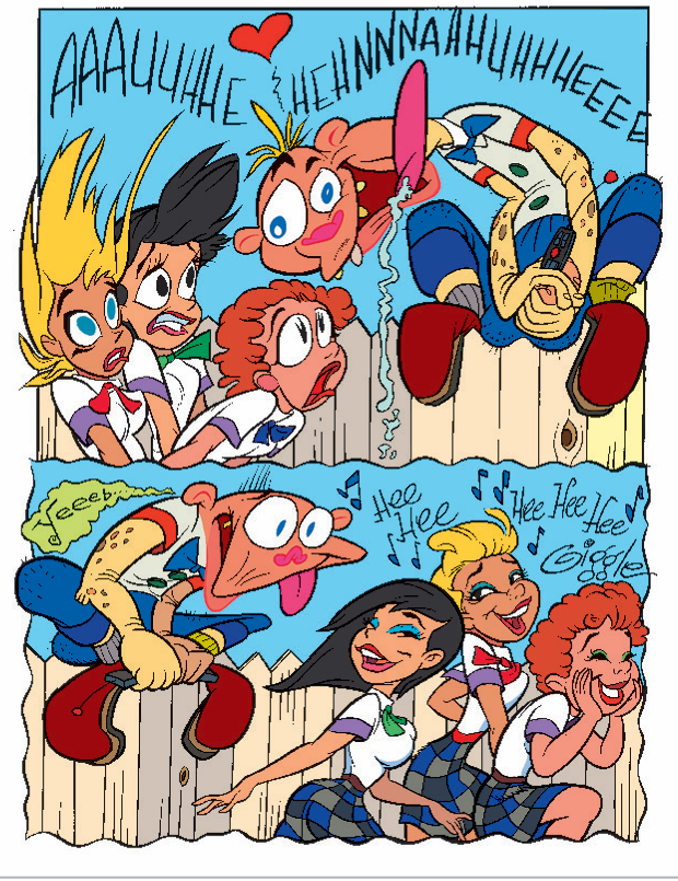 radiodormouse's tweet image. Peak Spümcø energy: Jimmy gets way too excited in Comic Book No. 3 (1997, Dark Horse). John K. was unhinged in print too. #Throwback