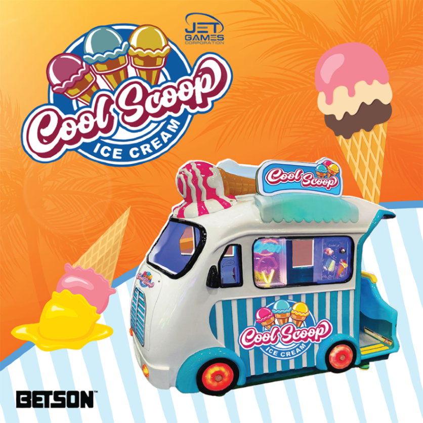 🍦 Scoop up smiles with Cool Scoop by JET Games! A fun, interactive kiddie ride that’s perfect for FECs &amp; arcades. Available now through Betson! #CoolScoop #KiddieRides #JETGames #FEC