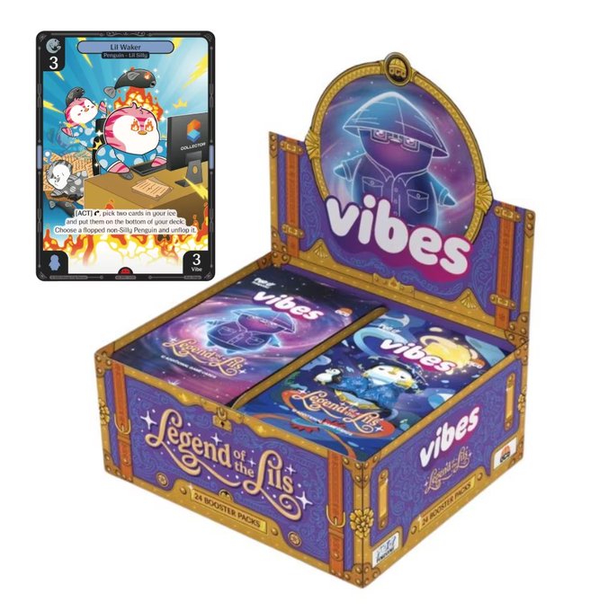Vibes (Pudgy) TCG - Legend of the Lils Box와 Lil Waker 카드