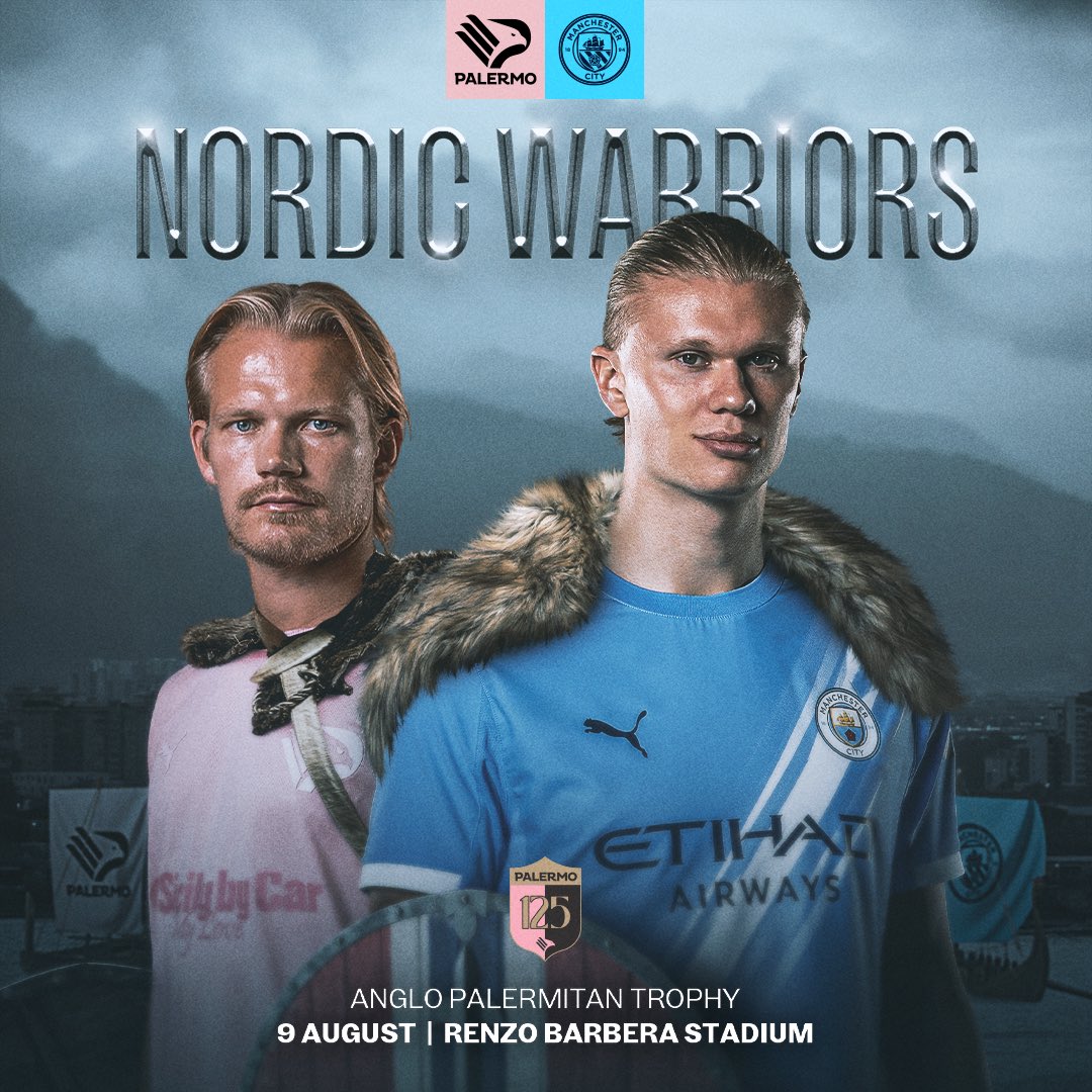 Two warriors ⚔️ One wears blue. The other pink.

Haaland x Pohjanpalo: ready for the Anglo Palermitan Trophy 👊🏼