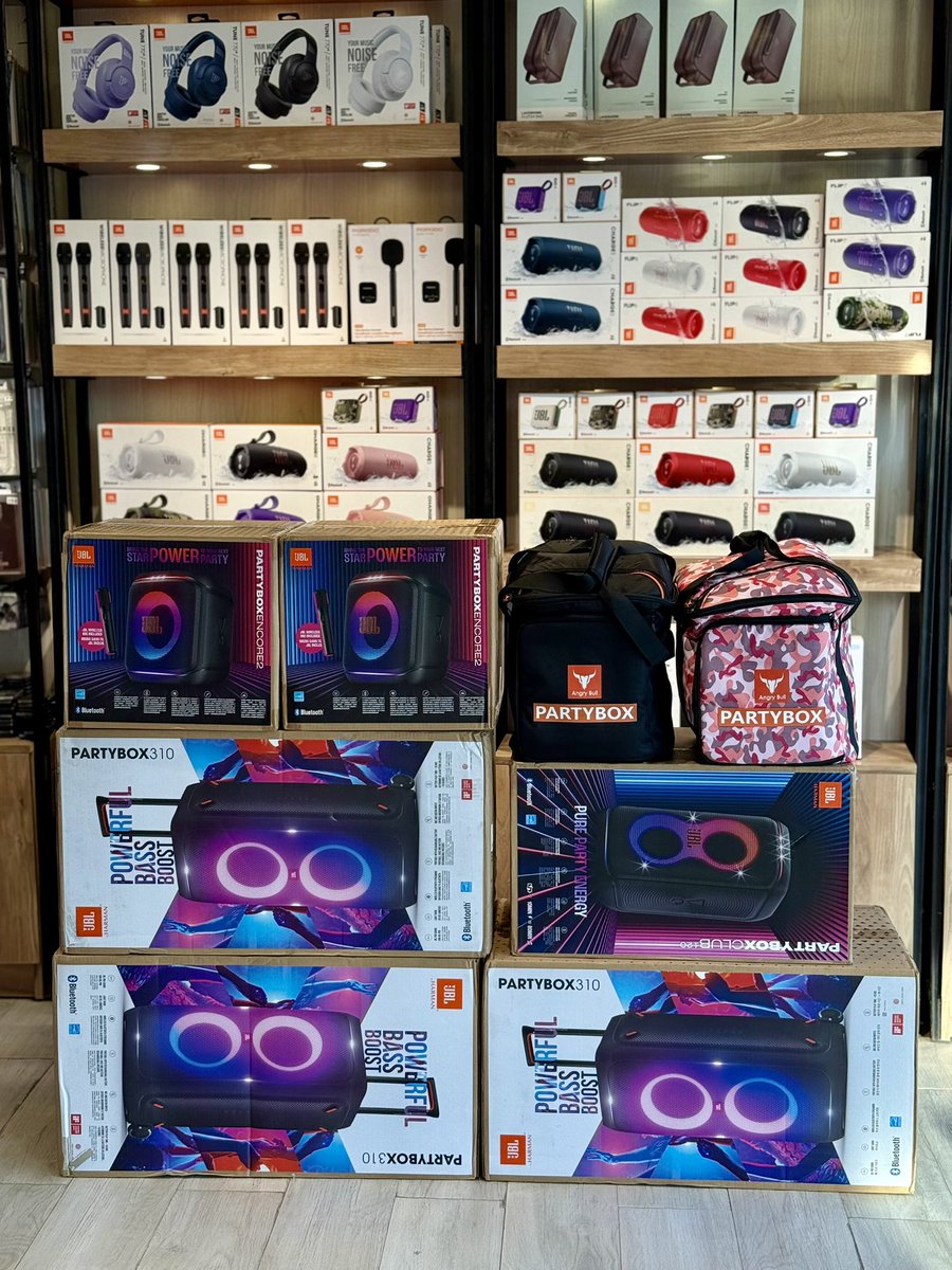 JBL PARTYBOX 

CLUB 120- Tsh. 1,080,000
ENCORE 2- Tsh. 1,300,000
310- Tsh. 1,350,000
320- Tsh. 1,450,000
520- Tsh. 1,950,000

☎️0752-992667