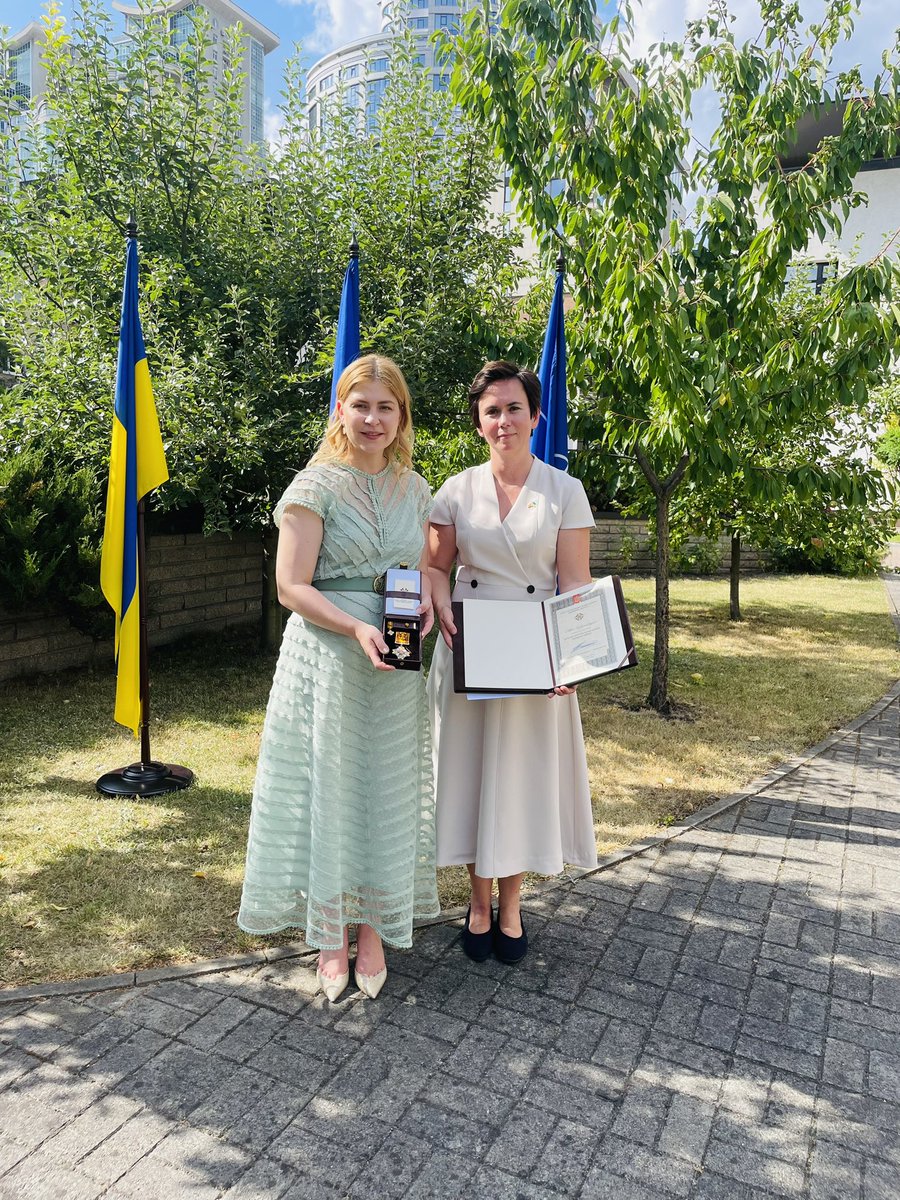 Olga Stefanishyna (@stefanishynao) on Twitter photo I am truly honored to receive the Presidential award from #Lithuania. It reflects the incredible support and partnership of Lithuania, which has been a steadfast ally to Ukraine on our path to EU and NATO membership. Amb <a href="/IngaTolockiene/">Inga Tolockiene</a>, highly appreciate our collaboration and I am truly honored to receive the Presidential award from #Lithuania. It reflects the incredible support and partnership of Lithuania, which has been a steadfast ally to Ukraine on our path to EU and NATO membership. Amb <a href="/IngaTolockiene/">Inga Tolockiene</a>, highly appreciate our collaboration and