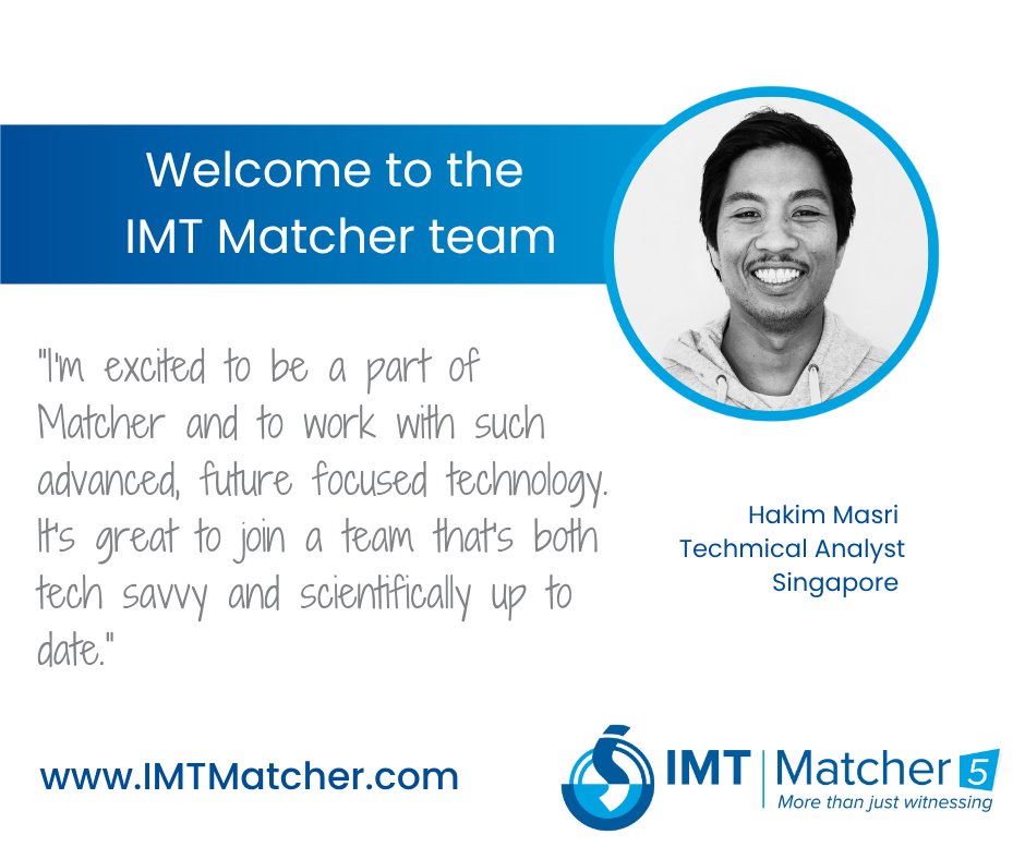 IMT_Matcher's tweet image. 🙌 Join us in celebrating Hakim, our new Technical Analyst!

Since May, he’s brought sharp analytical skills and a passion for innovation to the team.

We’re thrilled to have him on board!
#TeamSpotlight #IMTMatcher #DigitalTraceability #ElectronicWitnessing