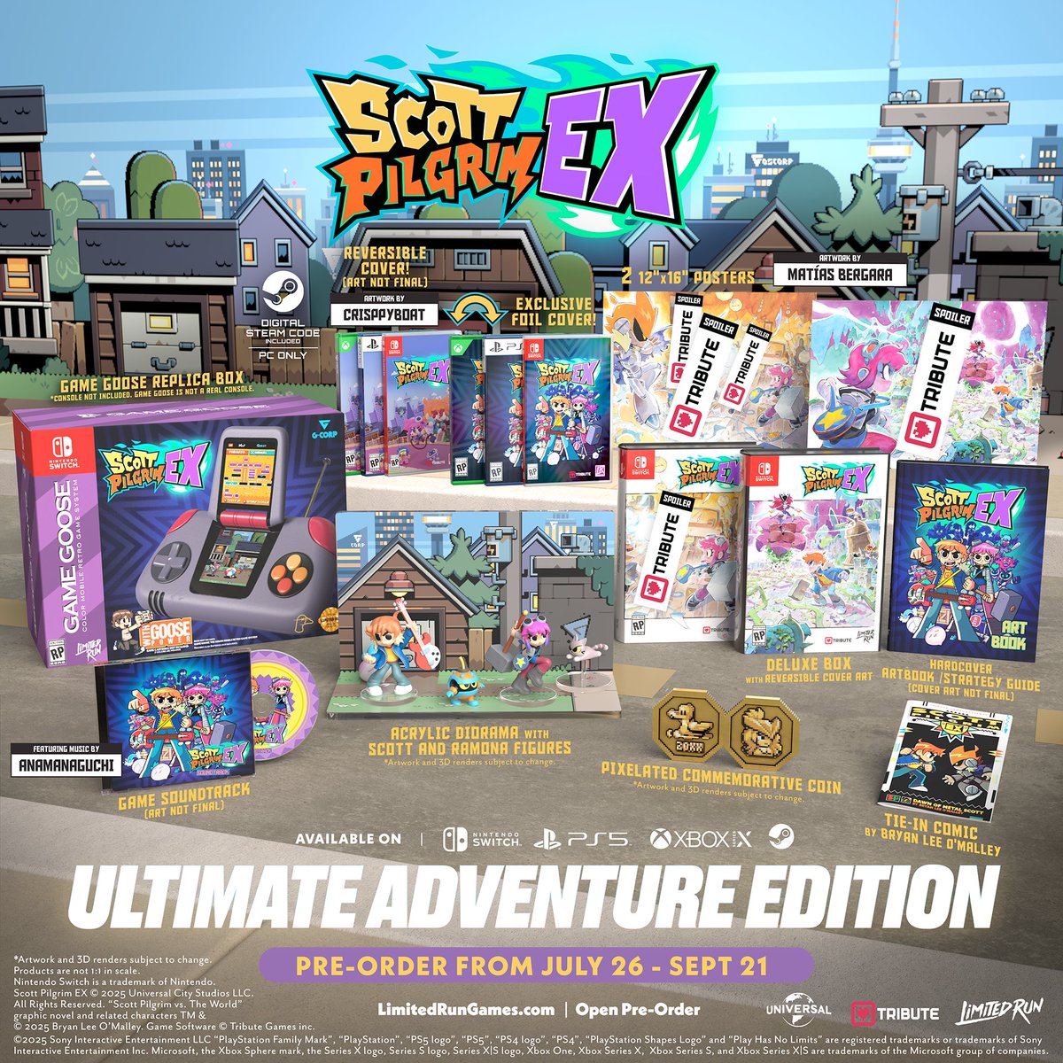 Nintendeal's tweet photo. Scott Pilgrim EX (Switch / PS5 / Xbox) limited physical releases are up for pre-order at LRG

Ultimate Adventure Edition: https://t.co/PT4B9YVxG1
Deluxe Adventure Edition: https://t.co/u5JoEZUJ1F
Standard Edition: https://t.co/qs5076VuWG https://t.co/l2Dr0FRhtm
