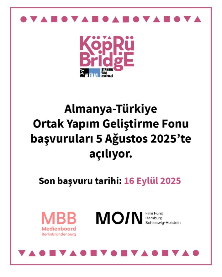 Almanya-Türkiye Ortak Yapım Geliştirme Fonu başvuruları 5 Ağustos’ta açılıyor. Ayrıntılı bilgi yakında!