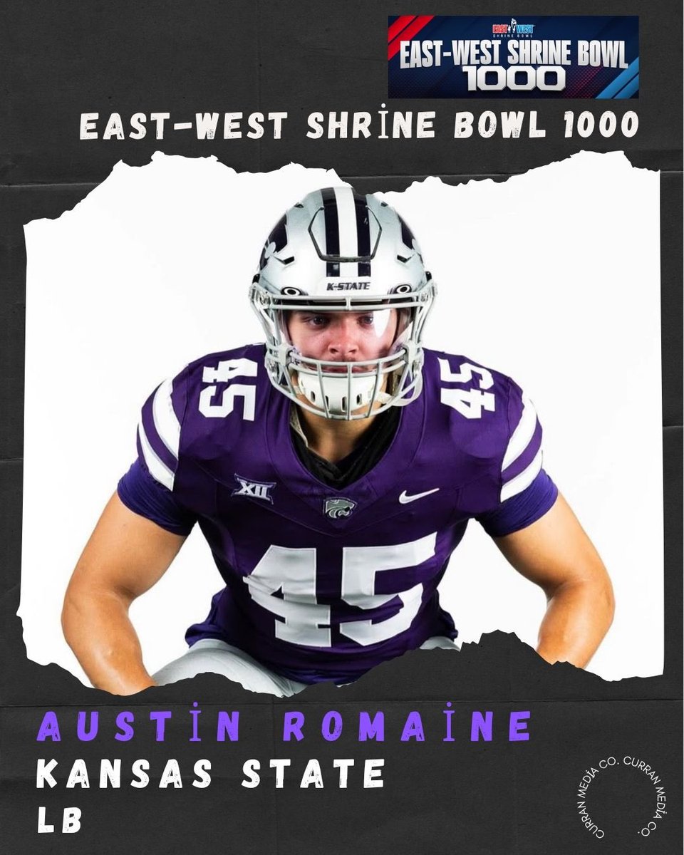 CurranMediaCo's tweet photo. Congrats to @cmoore_58 @CazeemMoore @OfficialJdwyer @AustinRomaine2 who were named to the @shrinebowl 1000 as part the top 1000 all-star game &amp; NFL Draft eligible players 👏 https://t.co/R7Gfi3XquH