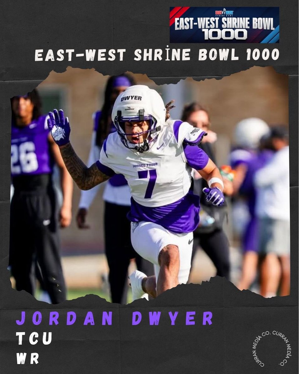 CurranMediaCo's tweet photo. Congrats to @cmoore_58 @CazeemMoore @OfficialJdwyer @AustinRomaine2 who were named to the @shrinebowl 1000 as part the top 1000 all-star game &amp; NFL Draft eligible players 👏 https://t.co/R7Gfi3XquH