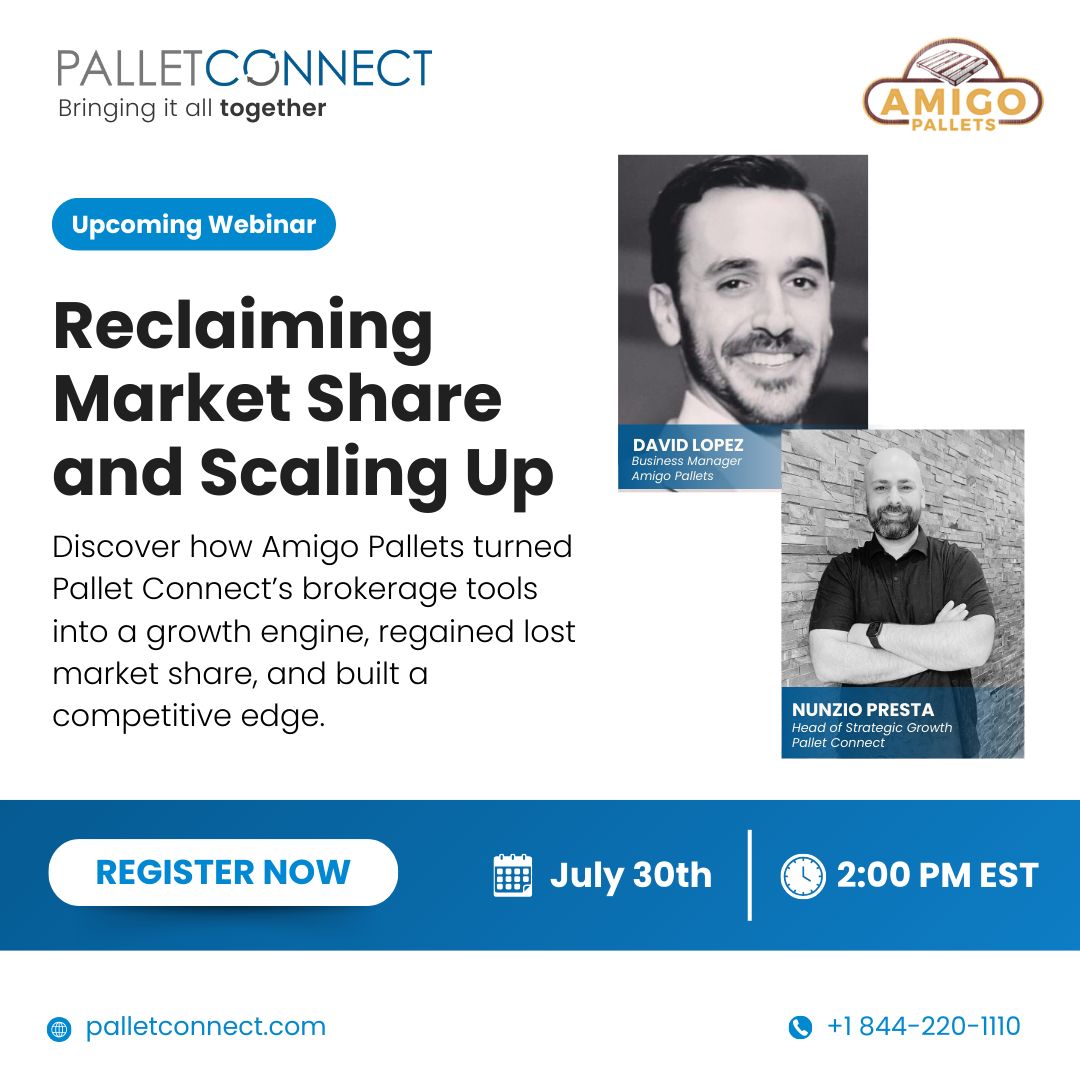 Pallet Connect (@pallet_connect1) on Twitter photo Feeling squeezed by national competitors? You’re not alone.
<a href="/amigopallets/">amigopallets</a> lost some accounts to bigger players. But instead of letting that defeat them, they regrouped and came back stronger.
On July 30 at 2:00 PM EST, join us for a live webinar! More info 👇 Feeling squeezed by national competitors? You’re not alone.
<a href="/amigopallets/">amigopallets</a> lost some accounts to bigger players. But instead of letting that defeat them, they regrouped and came back stronger.
On July 30 at 2:00 PM EST, join us for a live webinar! More info 👇