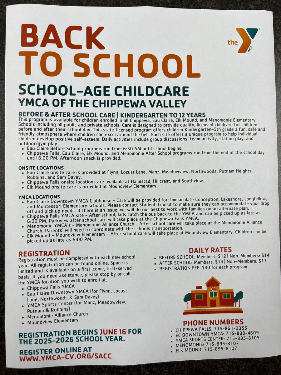 Registration is open for after school care at Mound View! #mounderpride