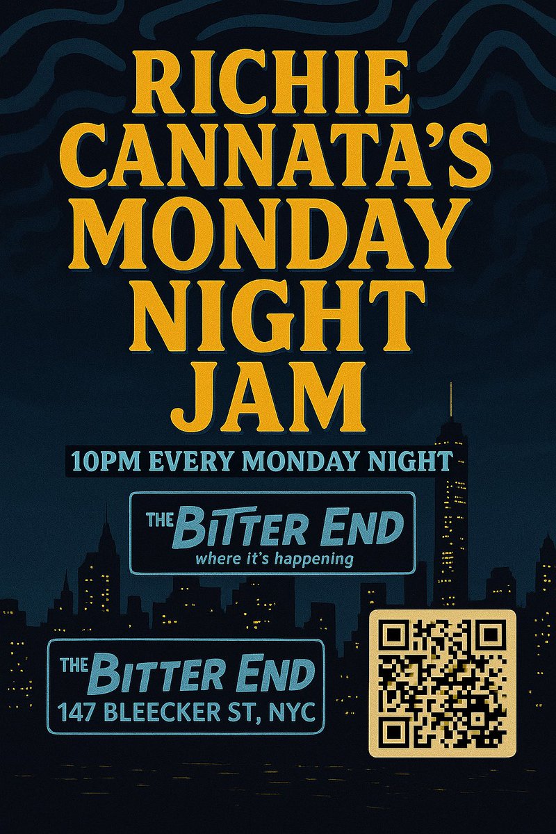 #MondayNightJam #RichieCannata #TheBitterEnd #LiveMusicNYC #JamSession #NYCVibes #BleeckerStreet #NYCMusicScene