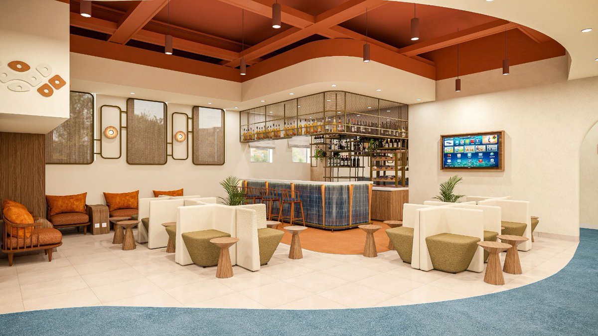Updatestrichy2's tweet image. The Bangaluru Airport services limited annonced opening of O’Vetra Lounge in Trichy Airport 👏
♦️ International Lounge Size - 6640 sqft - 150 Pax capacity
♦️ Domestic Lounge Size - 4843 Sqft - 107 Pax
#Trichy #Lounge #TRZ #Travel