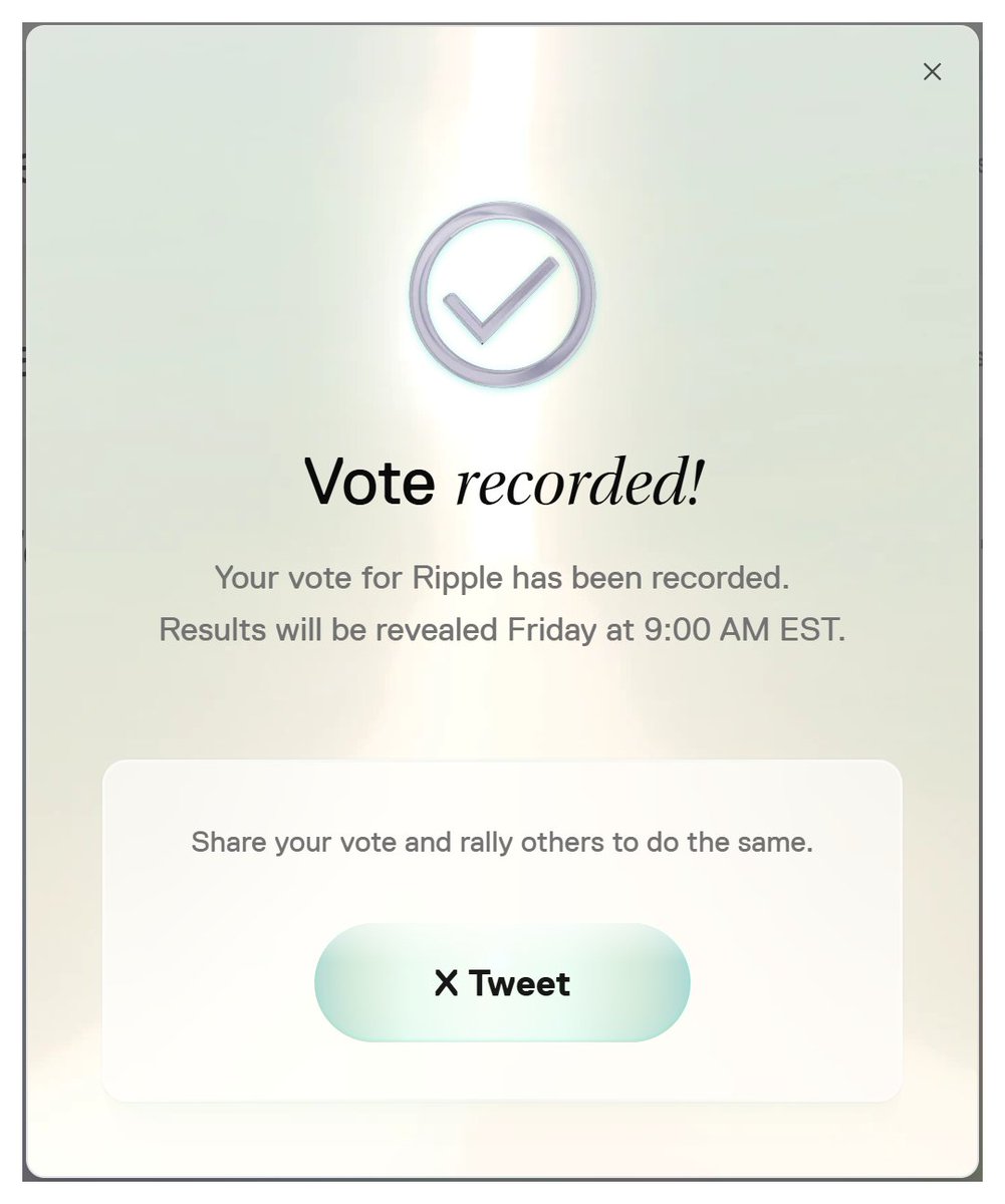 saybugs's tweet image. I have voted for Ripple to be proven next on @boundless_xyz .
come help me make it a reality 🫡(or vote for @arbitrum if you don't have much points)
See signal.beboundless.xyz/voted