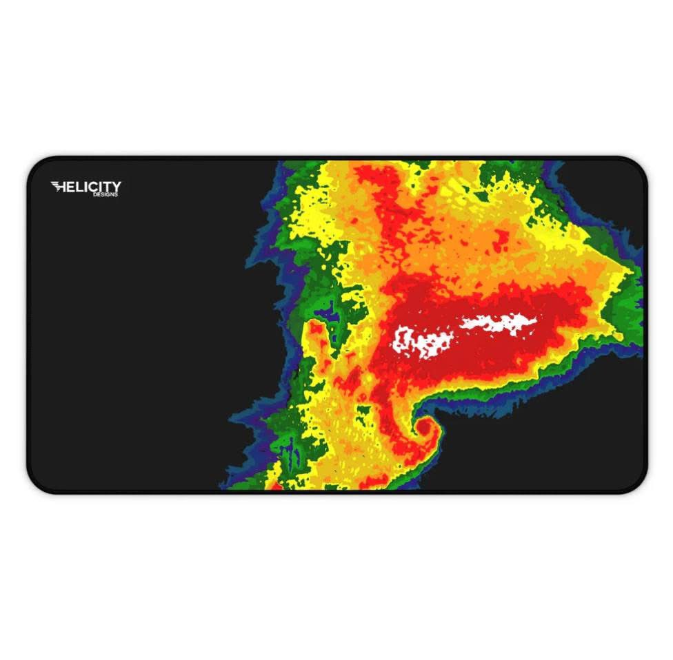 Bring storm-scale vibes to your workspace 🌀 Check out the Radar Desk Mat at helicity.co/products/radar…