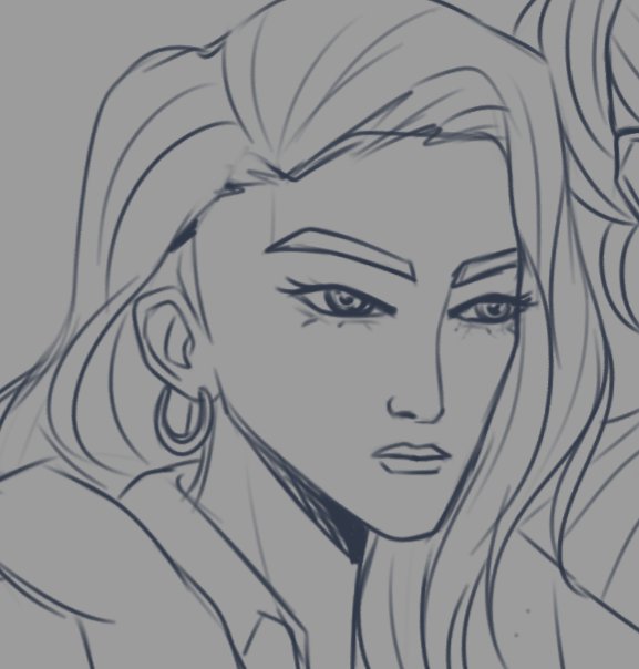 RuckusWright's tweet image. Messy Celine doodle 
#KPOPDEMONHUNTERS #celine