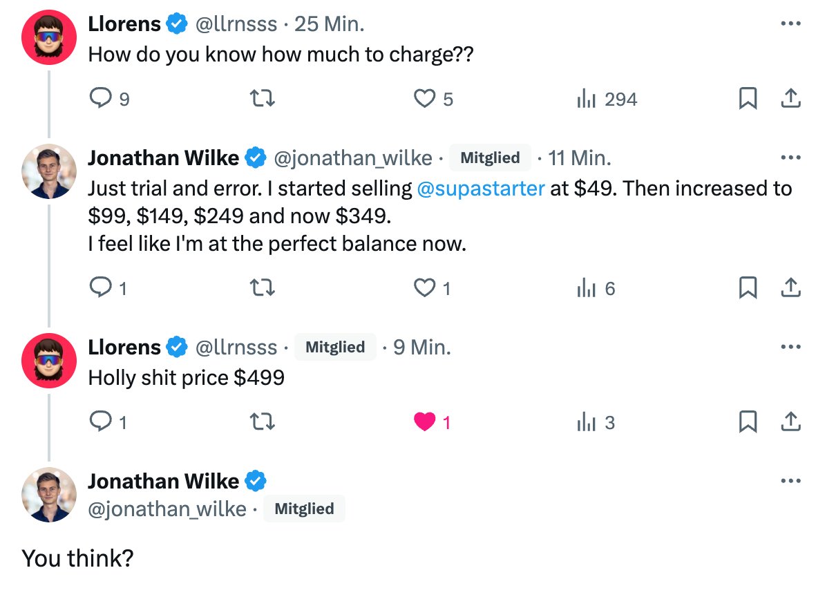 Do you think I should increase the price of supastarter to $499?
