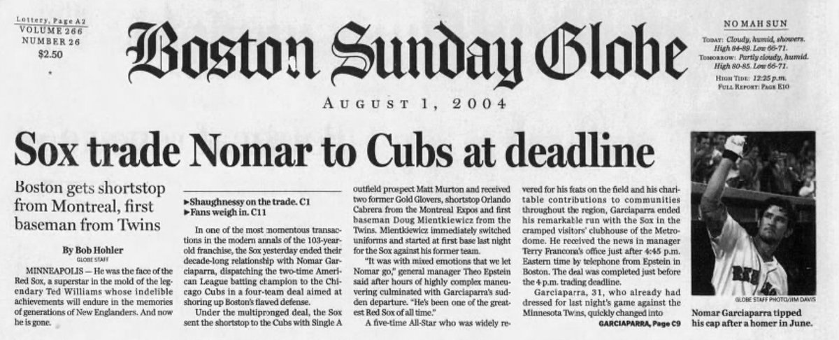 Sox wrap up July with three at the Twins. The last time they finished the pre-deadline schedule in Minnesota was 2004. Big things happened.