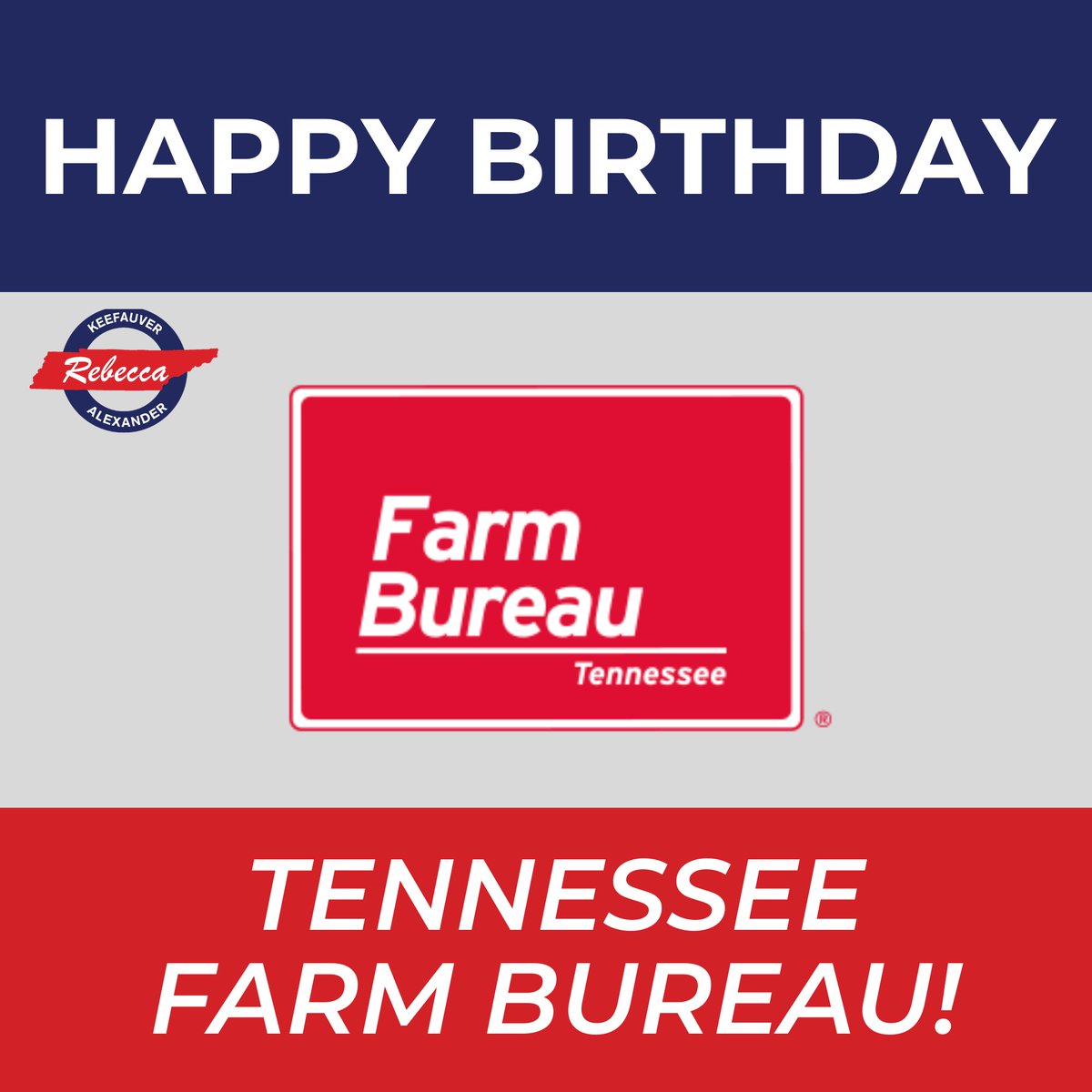 Representative Rebecca Alexander (@repalexander7) on Twitter photo Agriculture isn’t a job, it’s a way of life. As a farmer’s daughter, I have seen firsthand all that <a href="/TNFarmBureau/">Tennessee Farm Bureau Federation</a> does for our state. Happy Birthday to the TN Farm Bureau, thank you for over 100 years of protecting the agricultural way of life. 🚜 Agriculture isn’t a job, it’s a way of life. As a farmer’s daughter, I have seen firsthand all that <a href="/TNFarmBureau/">Tennessee Farm Bureau Federation</a> does for our state. Happy Birthday to the TN Farm Bureau, thank you for over 100 years of protecting the agricultural way of life. 🚜