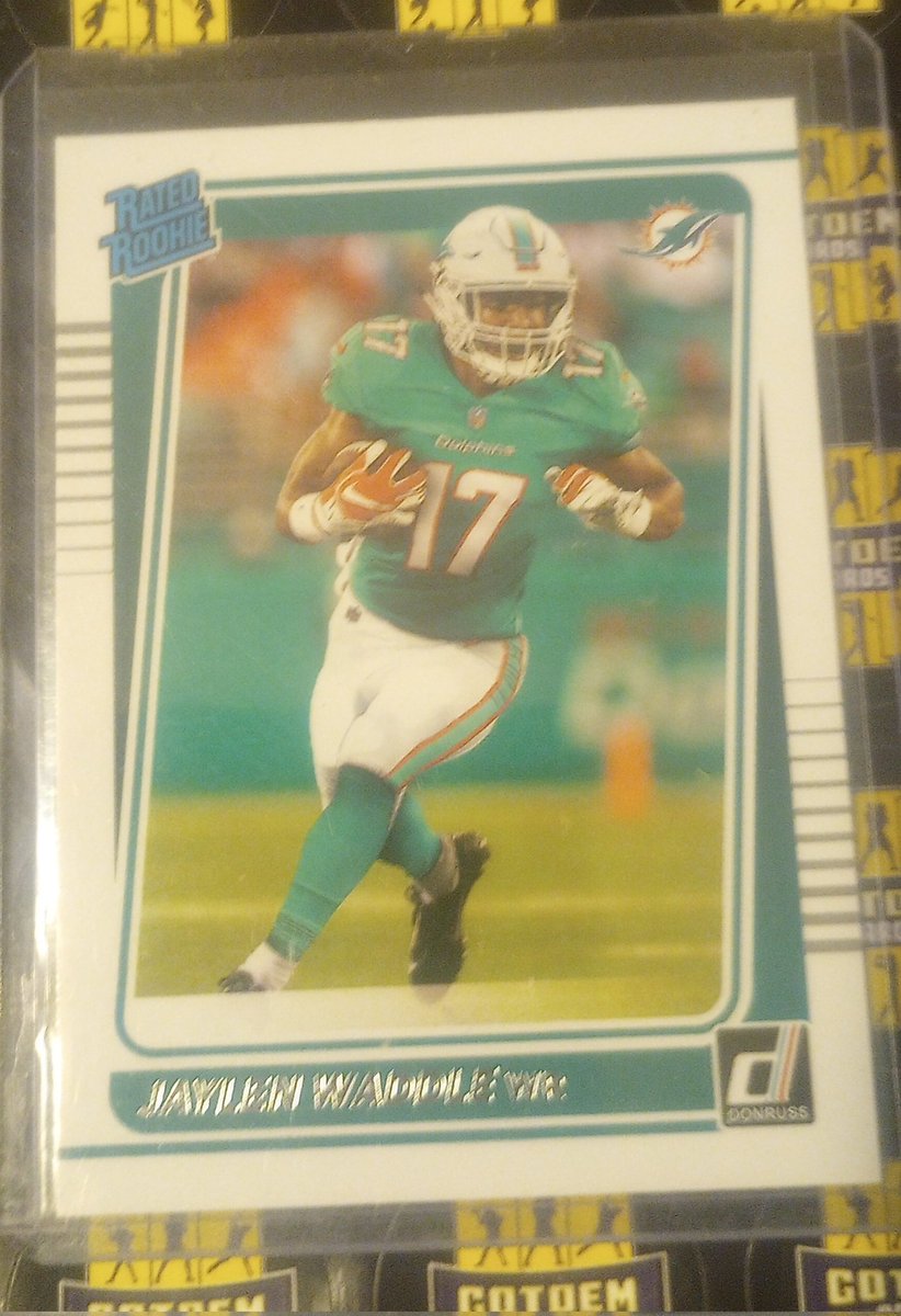 GotdemCards's tweet image. 2021 Donruss #263 Jaylen Waddle Rated Rookie #Dolphins #Finsup 

$1.50 OBO 

🏆 If you Repost This your Awesome 

🏆 If you tag people into this post Your Amazing

#TheHobbyFamily  #THFpro #thehobby #NFLonX #sportscardsforsale #NFL #Football #sportscards #FootballCards