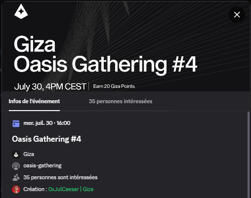 0xSimony's tweet image. Demain à 16:00, vous aurez le 4eme call communautaire de @gizatechxyz sur leur Discord

Ils aborderont plusieurs points :

• Metrics sur leur agent ARMA
• Partenariats et intégrations futures (et en cours)
• Mises à jour LuminAIR
• Un rapport sur la tokenomics
• Une…