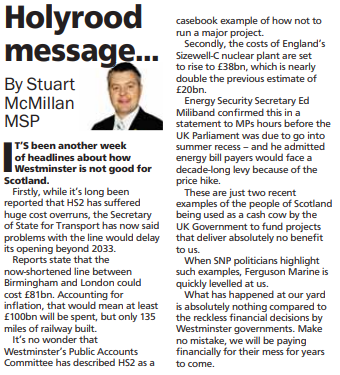 Stuart McMillan MSP (@stumcmillansnp) on Twitter photo 📰 Here's my column from today's <a href="/greenocktele/">Greenock Telegraph</a> covering another week of news stories which highlight how Westminster isn't good for Scotland. 📰 Here's my column from today's <a href="/greenocktele/">Greenock Telegraph</a> covering another week of news stories which highlight how Westminster isn't good for Scotland.