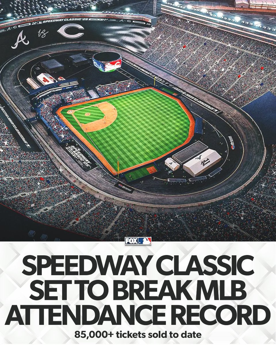 The 2025 Speedway Classic will break MLB’s regular-season attendance record, with over 85,000 tickets sold to date. 

This historic matchup is expected to surpass the previous paid attendance mark of 84,587, and will be the first American or National League game ever played in