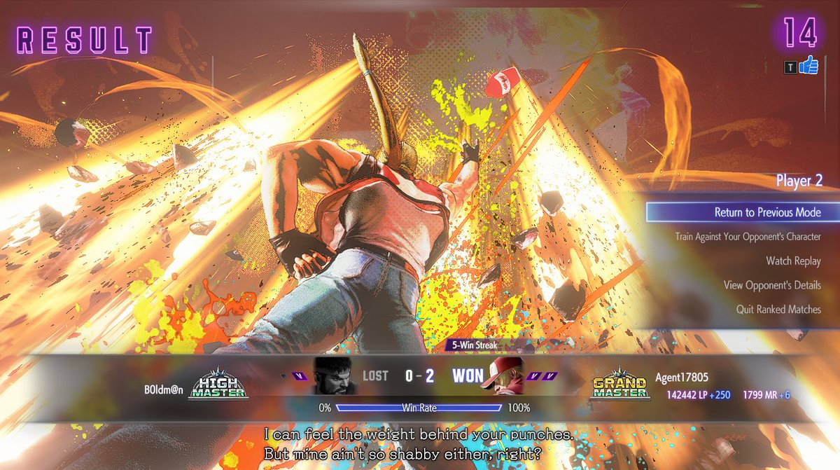 ray_agent17805's tweet photo. 1 more point to get Ultimate Master in #StreetFighter6! 1 MORE POINT!!! https://t.co/1KlI4YaxO4