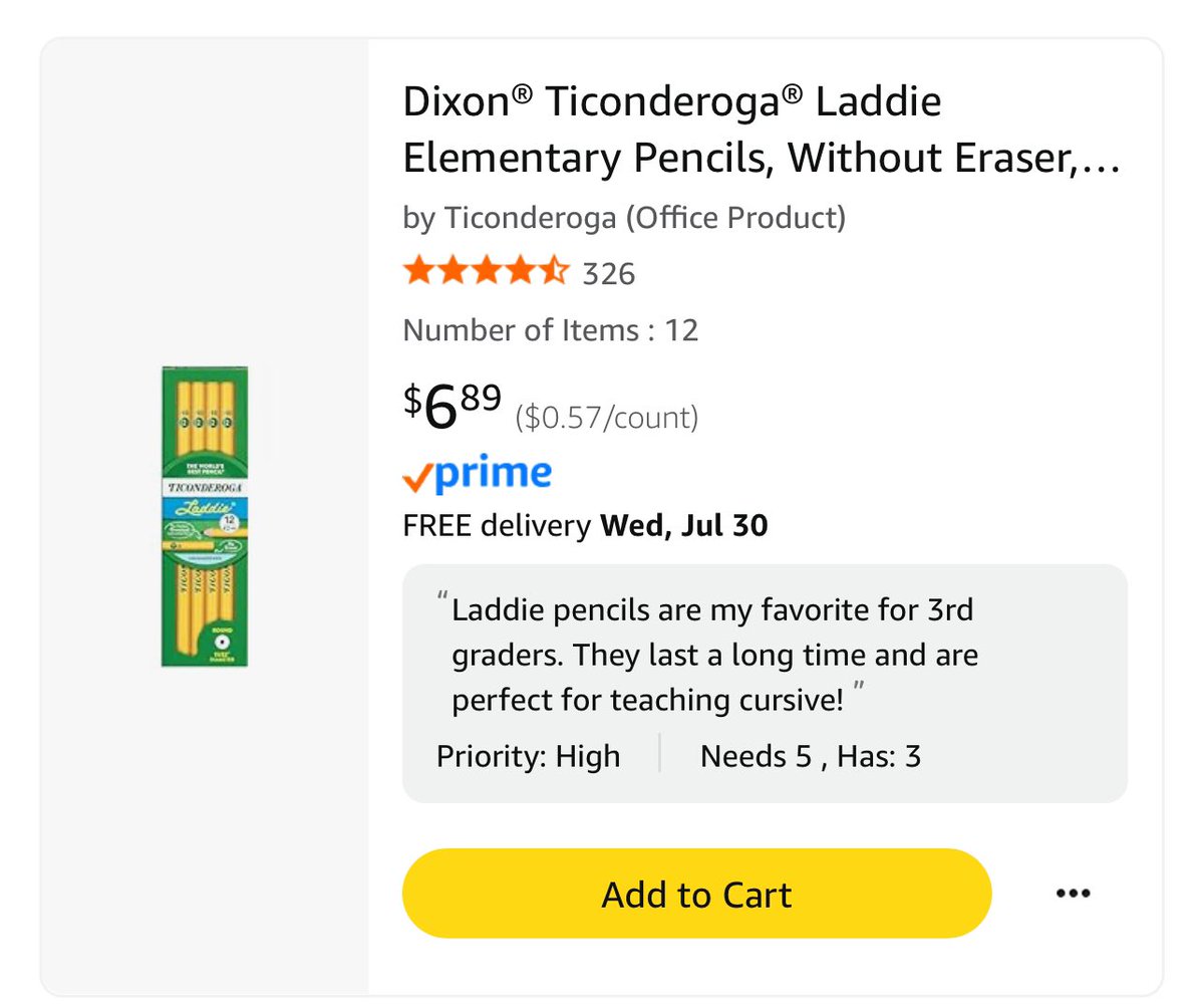 SanLrcon's tweet image. #MeaningfulMonday is a great way to show your support for teachers! Any purchase from our lists will mean so much to us and our students! #ClearTheLists2025 #clearthelist #SupportTeachers #Teachersof𝕏 amazon.com/hz/wishlist/ls…