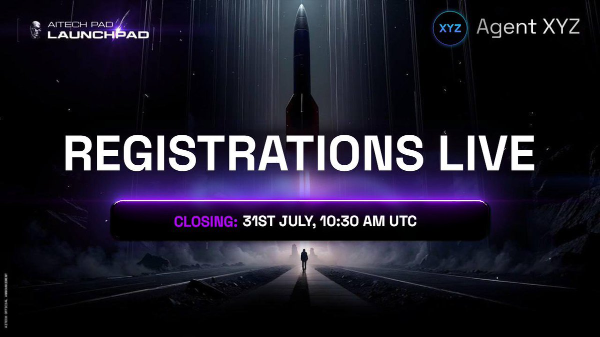 AITECH Pad (@aitechpad) on Twitter photo 📣 AgentXYZ IDO Registrations LIVE!
<a href="/AgentXYZ_ai/">AgentXYZ | Trading Terminal 🔺</a> is a DeFAI trading terminal that combines real-time technical analysis, on-chain data, and social sentiment in one platform. With tools like Autotrading, voice-activated AI and Educational Hub it helps traders make smarter 📣 AgentXYZ IDO Registrations LIVE!
<a href="/AgentXYZ_ai/">AgentXYZ | Trading Terminal 🔺</a> is a DeFAI trading terminal that combines real-time technical analysis, on-chain data, and social sentiment in one platform. With tools like Autotrading, voice-activated AI and Educational Hub it helps traders make smarter