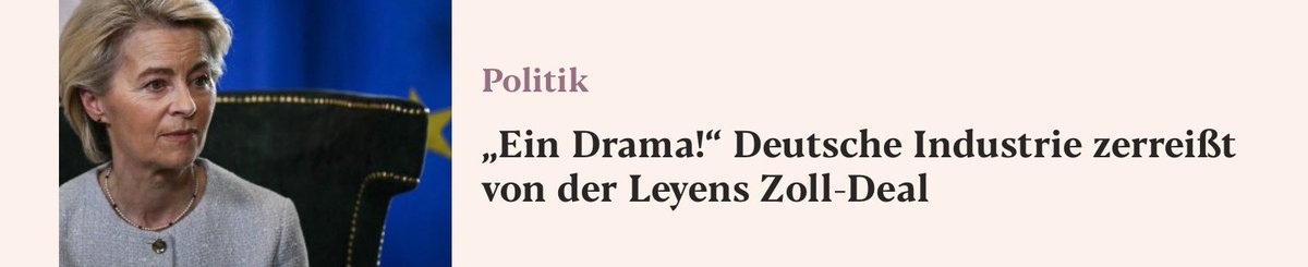 DerAlpenWolf's tweet image. Von der Leyen lässt sich von Trump über den Tisch ziehen, dass es sich nur so gewaschen hat. 🫵😂😂😂