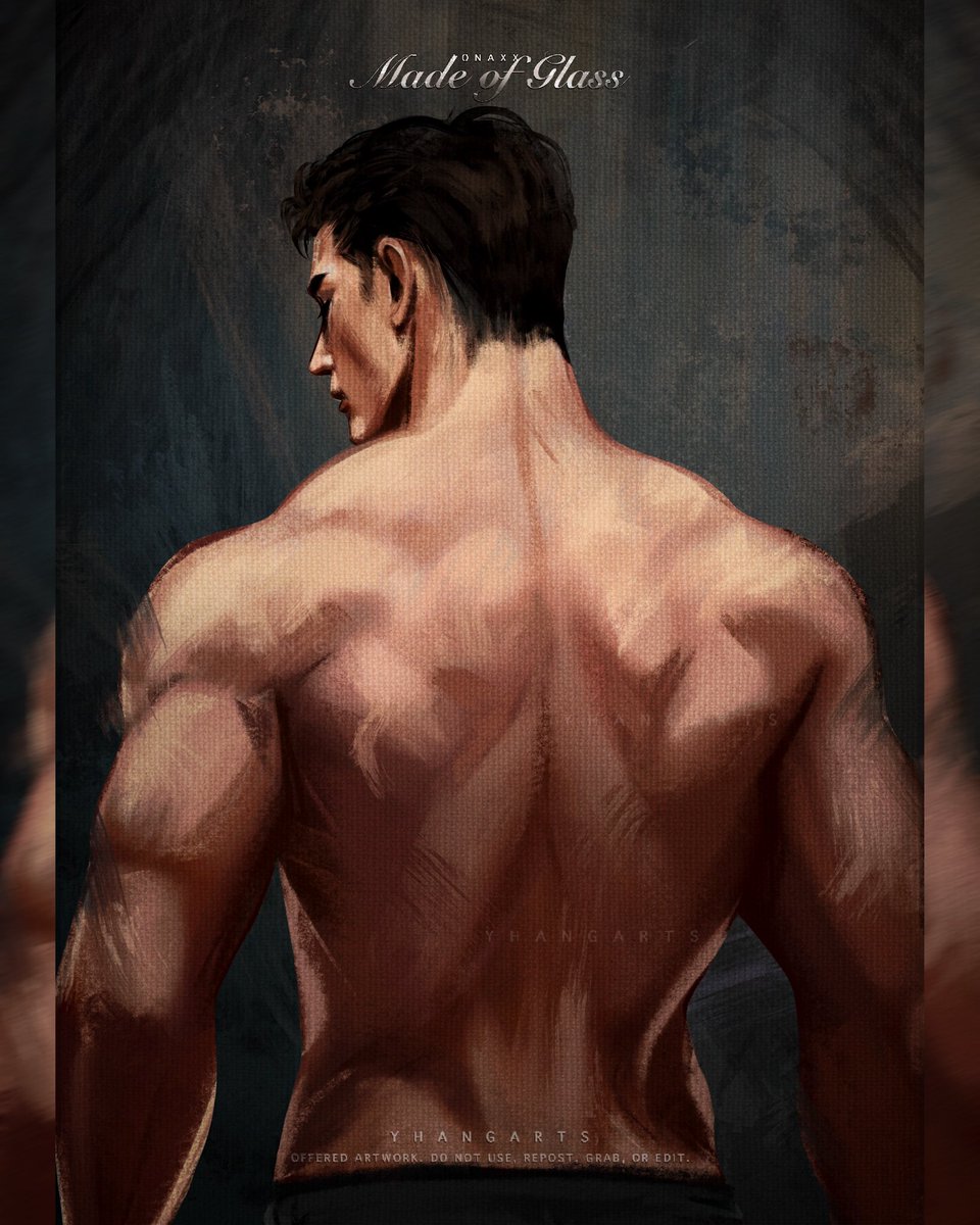It was the muscled back of someone I have memorized. In the months that we were together, I feel like I have known it so much I could paint it already-his back.

Do not repost