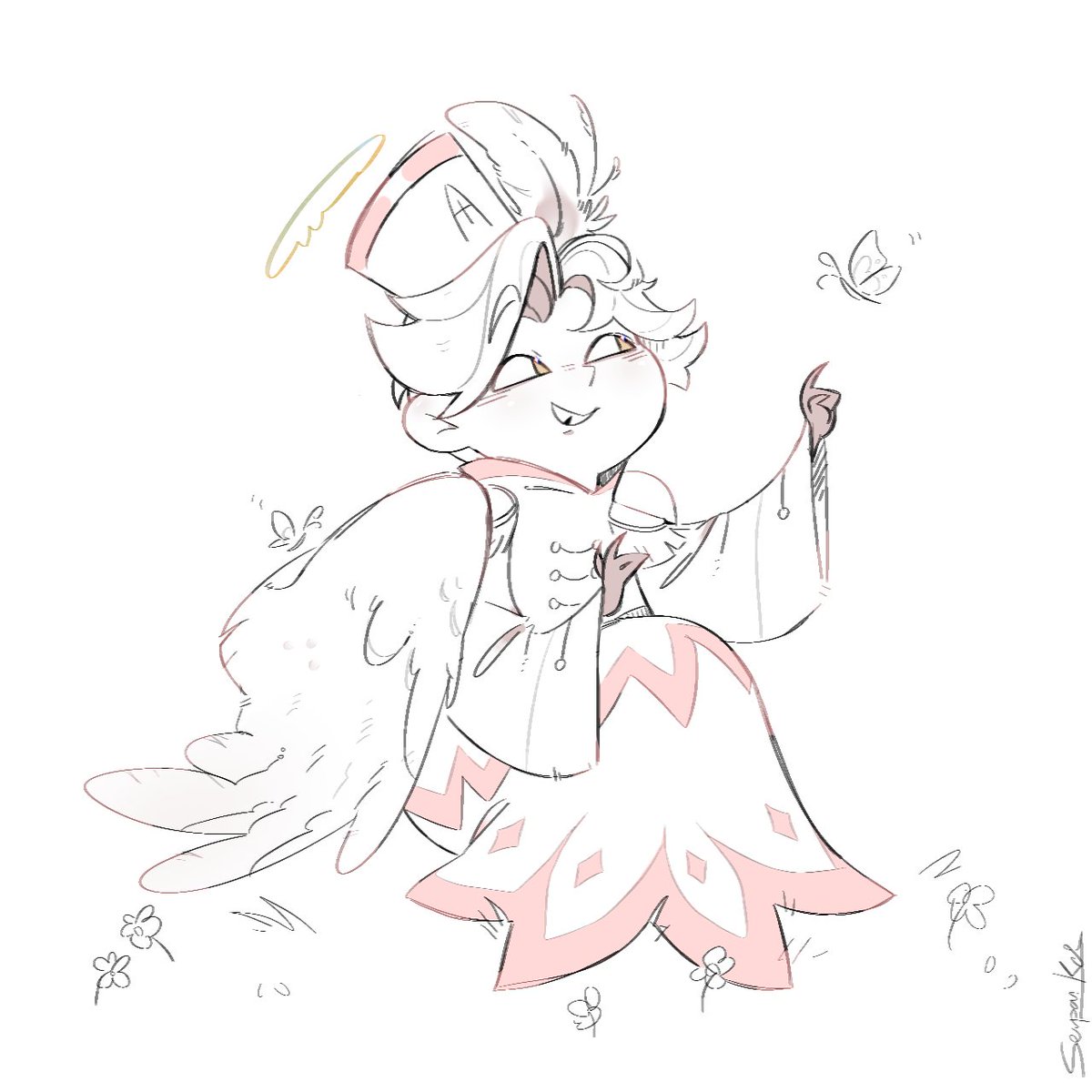He's so cute Awwww, little bird with butterflies.

.

#Abel #HazbinHotelAbel #HazbinHotel