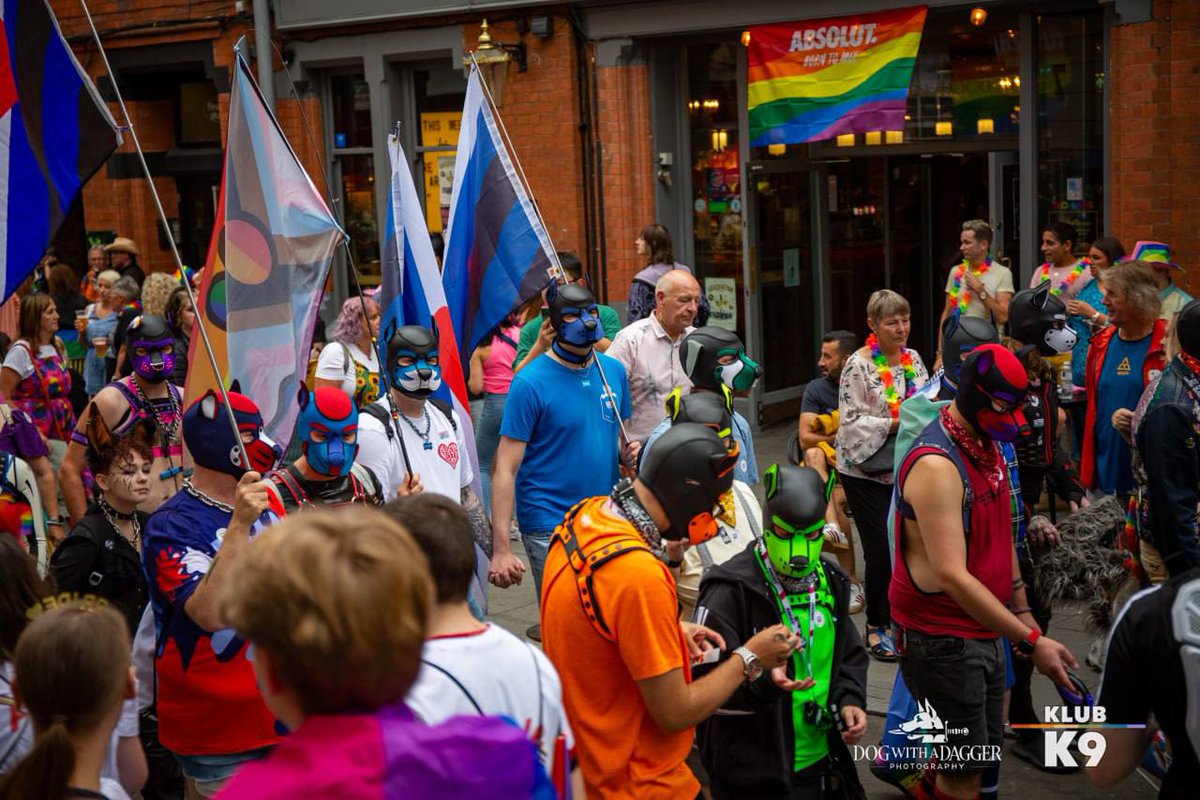 PupScotti's tweet photo. Puppies at Nottingham, someone given a flag and now to cause mayhem #geekgay #gaypup #puppygay #gayhumanpup #humanpuppyplay #humanpup #pupcommunity #pupplay https://t.co/fGrhzjhmXS