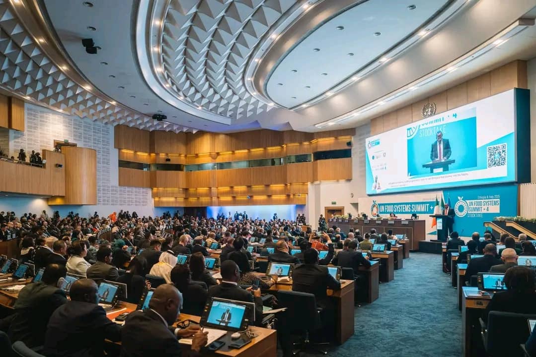 "The global food system shapes our agriculture, health, economy &amp; future." – PM Abiy Ahmed at #UNFSS2025 Ethiopia co-hosts this critical summit with Italy to drive resilient, equitable &amp; sustainable food systems. Yet climate change, conflict &amp; inequality threaten progress.