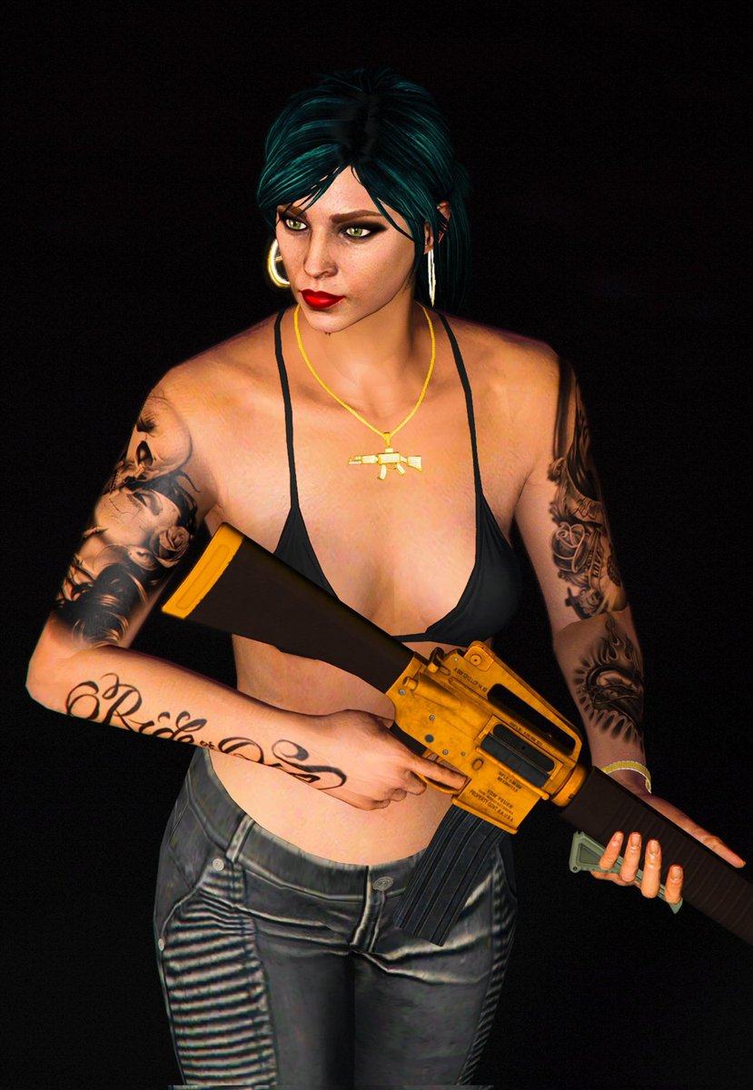 Gold Gun Necklace 

@RockstarGame #SantaMuerteGang #GTAOnline