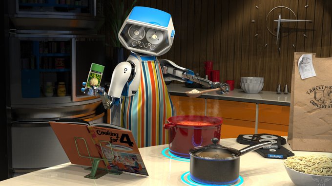 H.E.R.B.I.E. cooking.(Adam Ross/MCUFilmNews)