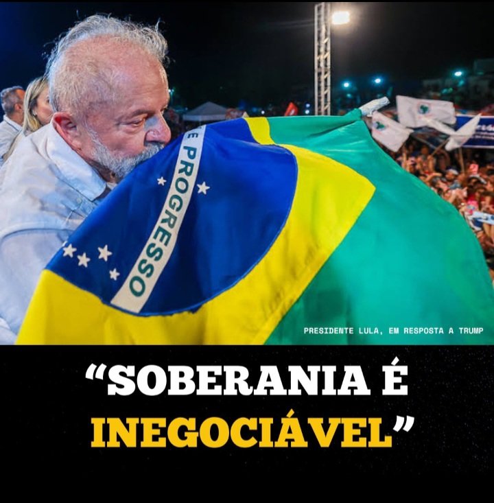 A tag de hoje é;

SOBERANIA É INEGOCIÁVEL 
SOBERANIA É INEGOCIÁVEL 
RT
