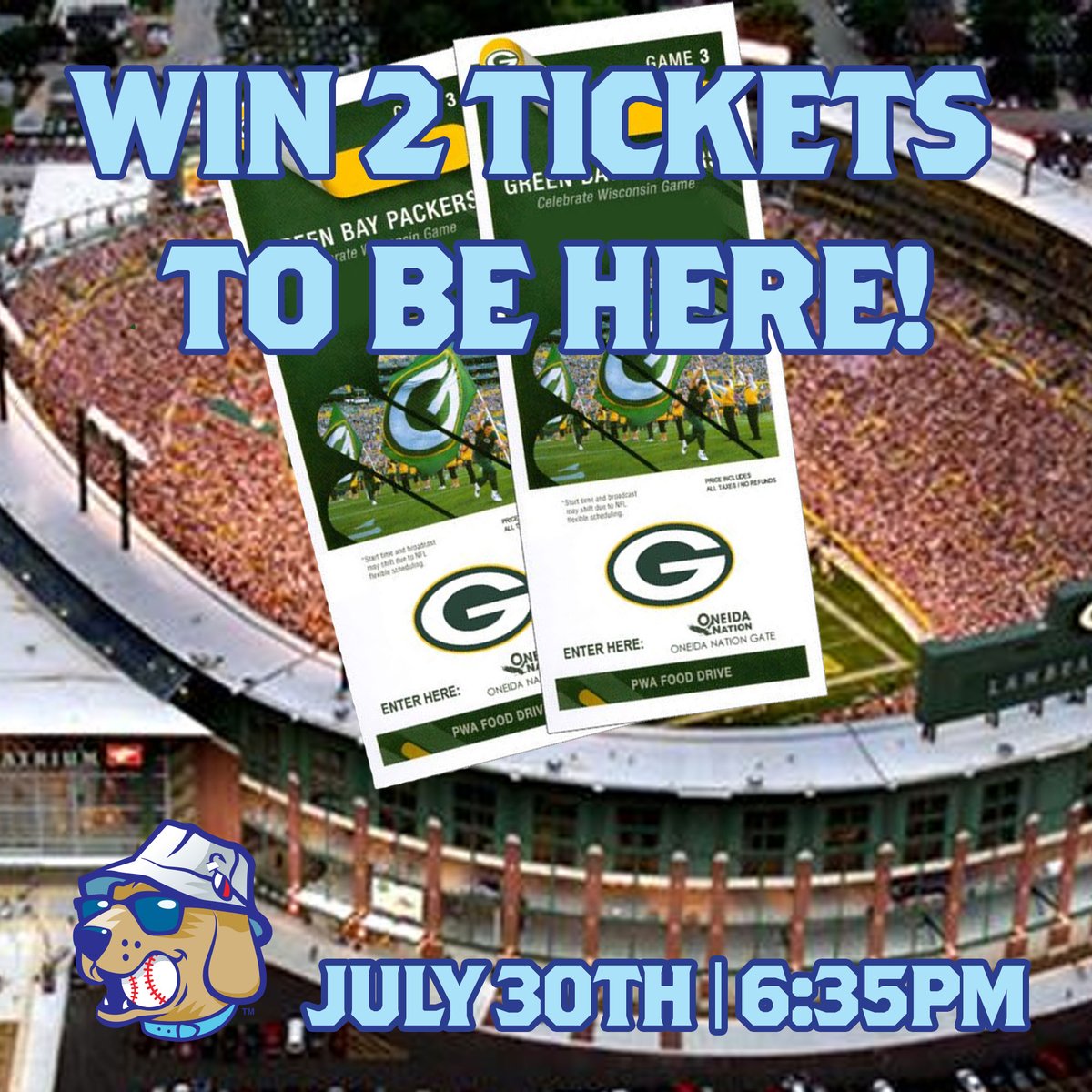 DockHounds's tweet image. Suffering from Packers Fever?
1 lucky fan at the DockHounds Game on Wednesday, July 30 will be going home with 2 tickets to a 2025 Packers Game!
dockhounds.com/tickets/