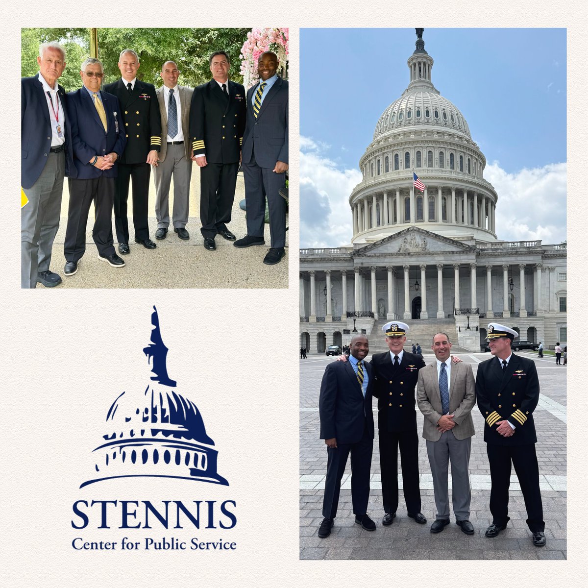 CAPTs Fucco (CVN-68), Kiser (CVN-74), &amp; Mathis (CVN-71) toured the U.S. Capitol as part of the Stennis Center’s PCO Program—joined by Dr. Brian Pugh, Charlie Abell, &amp; Larry Law of the U.S. Capitol Historical Society. #StennisCenter #USNavy #CivilMilitaryRelations