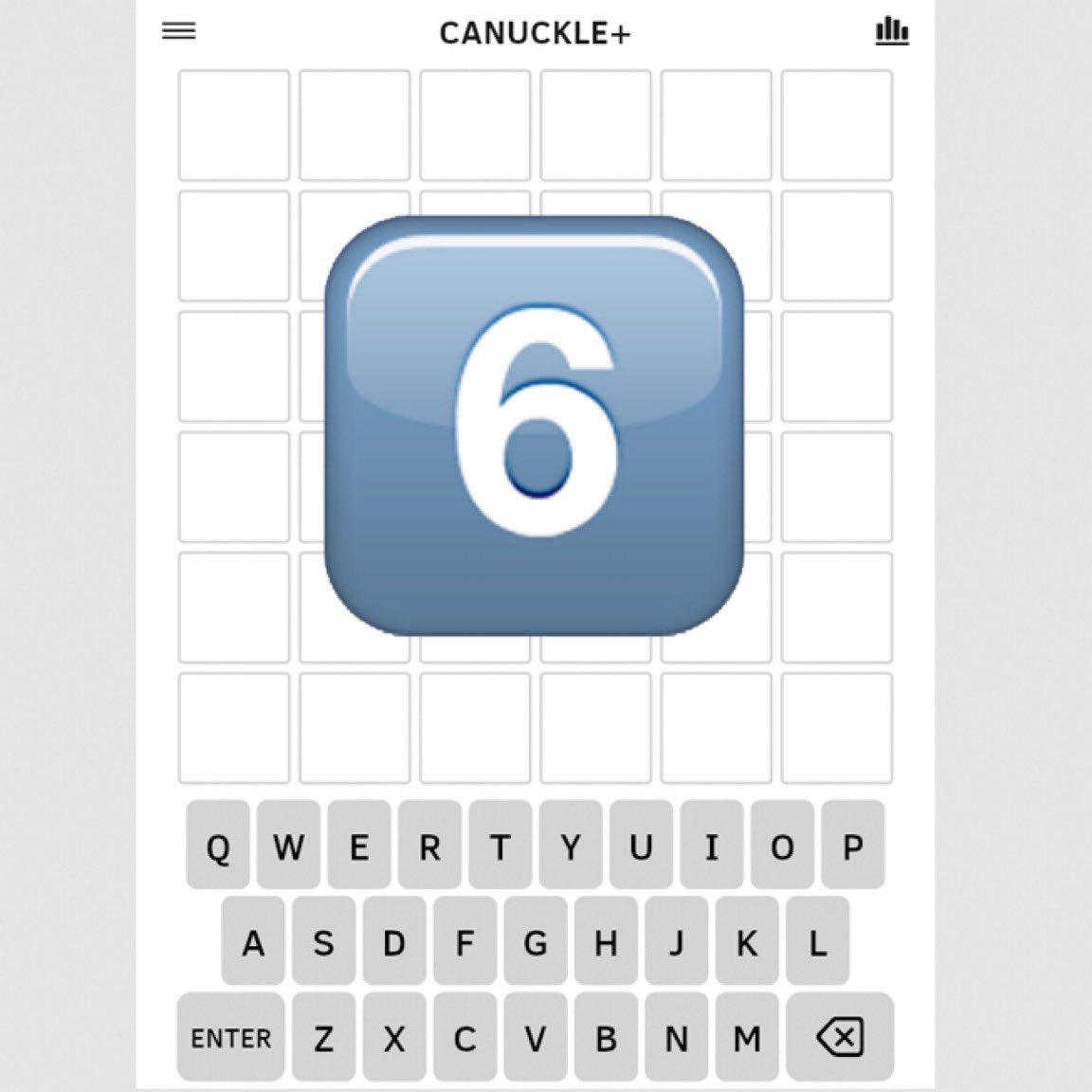 It's a new week, so that means a brand new Canuckle+ puzzle is ready to be played! This week's puzzle features a 6️⃣-letter word. Good luck!

▶️ plus.canucklegame.ca ➕

#CanucklePlus