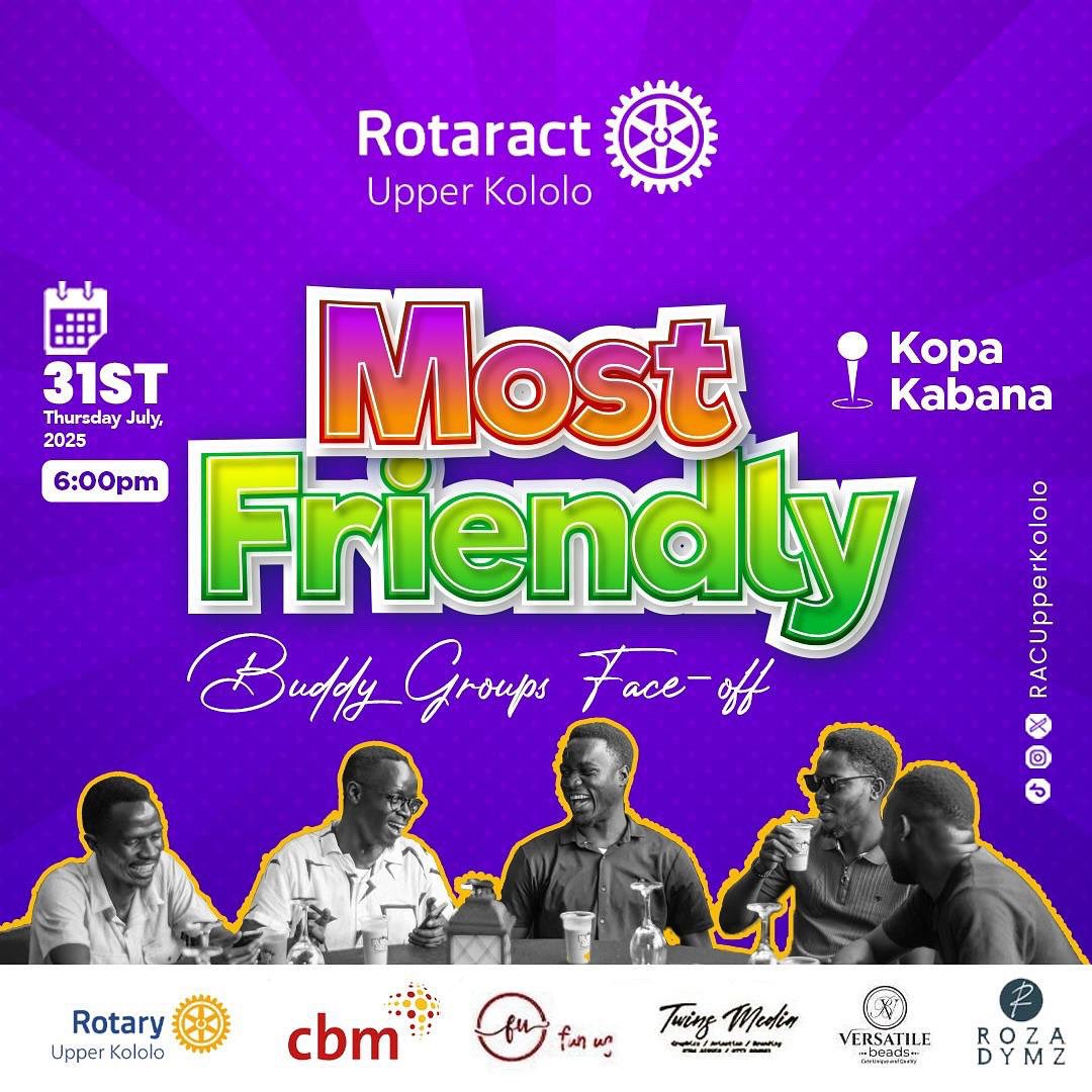 Warning: Extreme Happiness Ahead!

Who will take the crown?

Prepare for an evening of warmth, laughter&amp; friendly rivalry as our buddy groups battle for the ultimate title: Most Friendly

This Thursday, 6pm at Kopa Kabana

#MostFriendly #BuddyGroupsFaceOff #RACUpperKololo