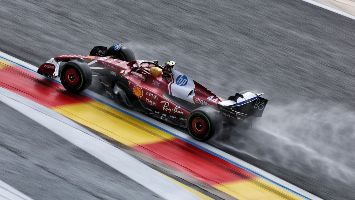Lewis Hamilton at Spa🇧🇪:

Lap 6—Passed Stroll

Lap 7—Passed Sainz

Lap 8—Passed Colapinto

Lap 9—Passed Hulkenberg, Gasly

Lap 13—Gained 5 spots in pits (Bortoleto, Bearman, Ocon, Hadjar, Tsunoda)

Lap 13—Passed Lawson

11 places in 8 laps by the greatest wet-weather driver ever.