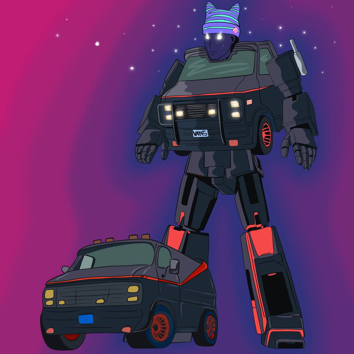 vansformers's tweet image. Let's be real - there would be no VANSFORMERS NFT without the man, the myth, the enigma himself: 2rizz. aka Dos Rojos. aka @2red. Behold him, in all his glory