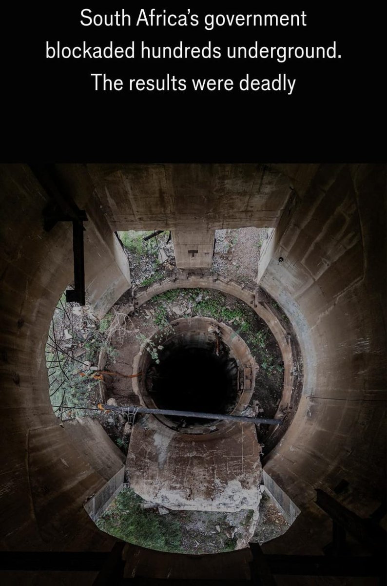 macua_sa's tweet image. Trapped, Forgotten, and Left to Die: Inside South Africa’s Deadliest Mining Blockade

Hundreds of artisanal miners in Stilfontein were sealed underground by South African authorities in an attempt to curb what they refer to as &quot;illegal&quot; mining using Operation Vala Umgodi. What…