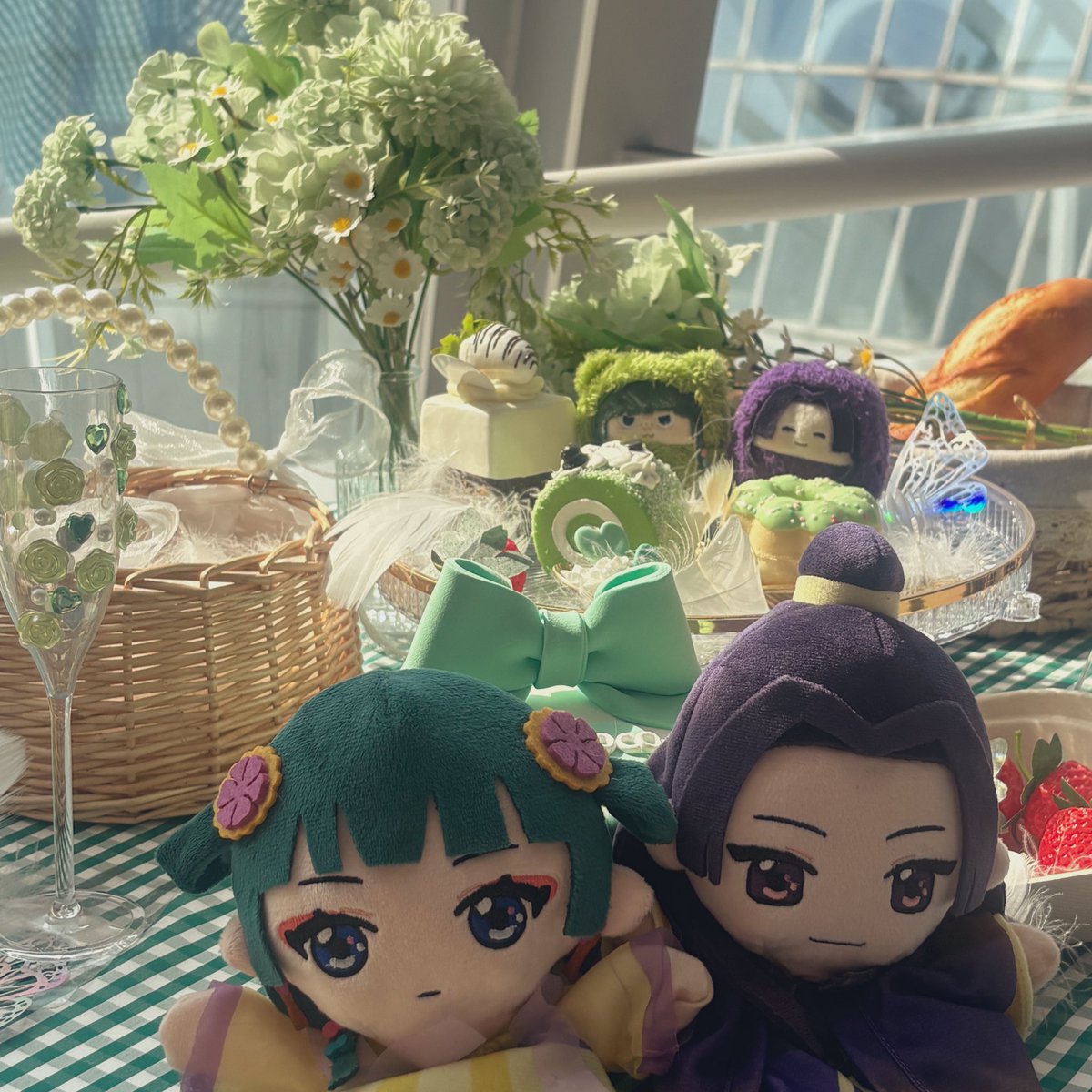 croissantchat's tweet image. 空中庭園を空中散歩してきた💜💚