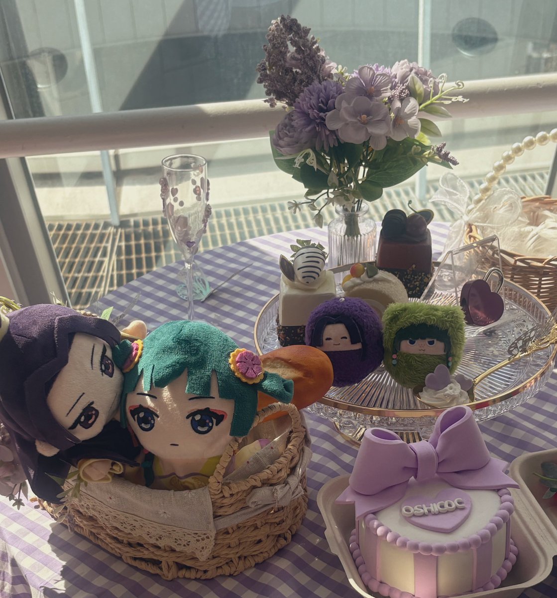croissantchat's tweet image. 空中庭園を空中散歩してきた💜💚
