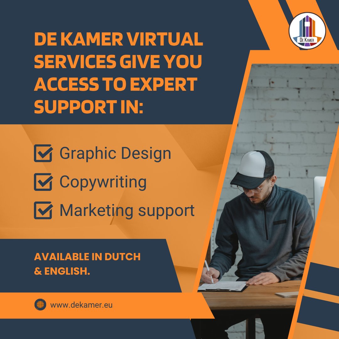 You didn’t start your business to also become a social media strategist, newsletter guru, and design wizard, did you?

Our English and Dutch-speaking pros handle your needs so you can focus on actually running your business.

📩 Email us to get started: jeannine@dekamer.eu