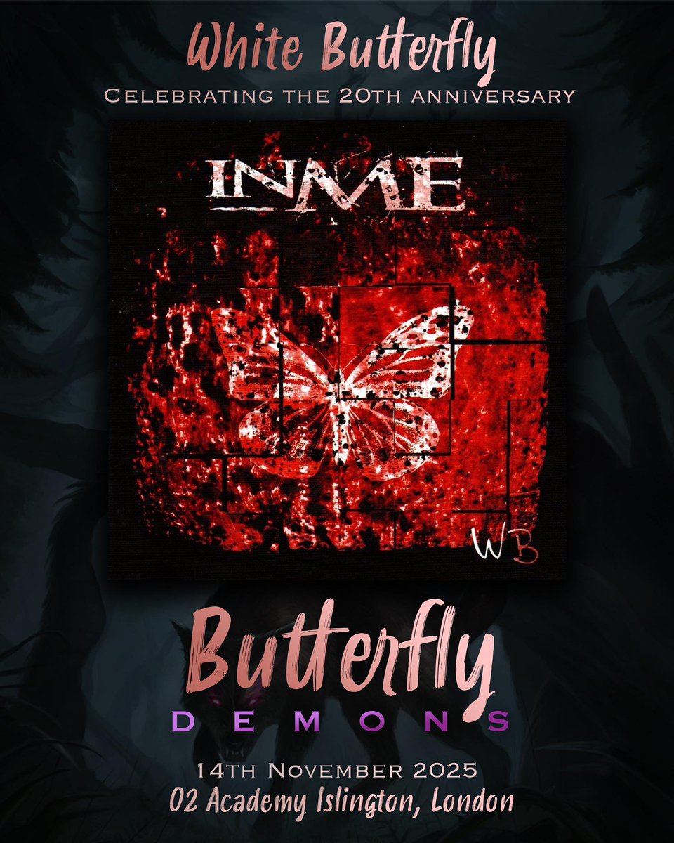 gigseekr's tweet image. To mark the 20th Anniversary of their album 'White Butterfly', @inmeofficial will play a special, one-off show at @O2AcademyIsl!
Tickets have just gone on sale:
gigseekr.com/uk/en/london/i…